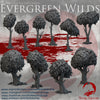 "Evergreen wilds", Arbres avec feuillages